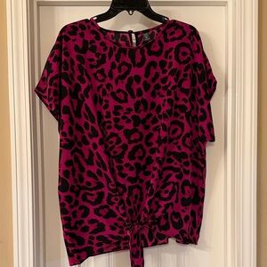 SHEIN 

Pink and Black Leopard Print Blouse

3x